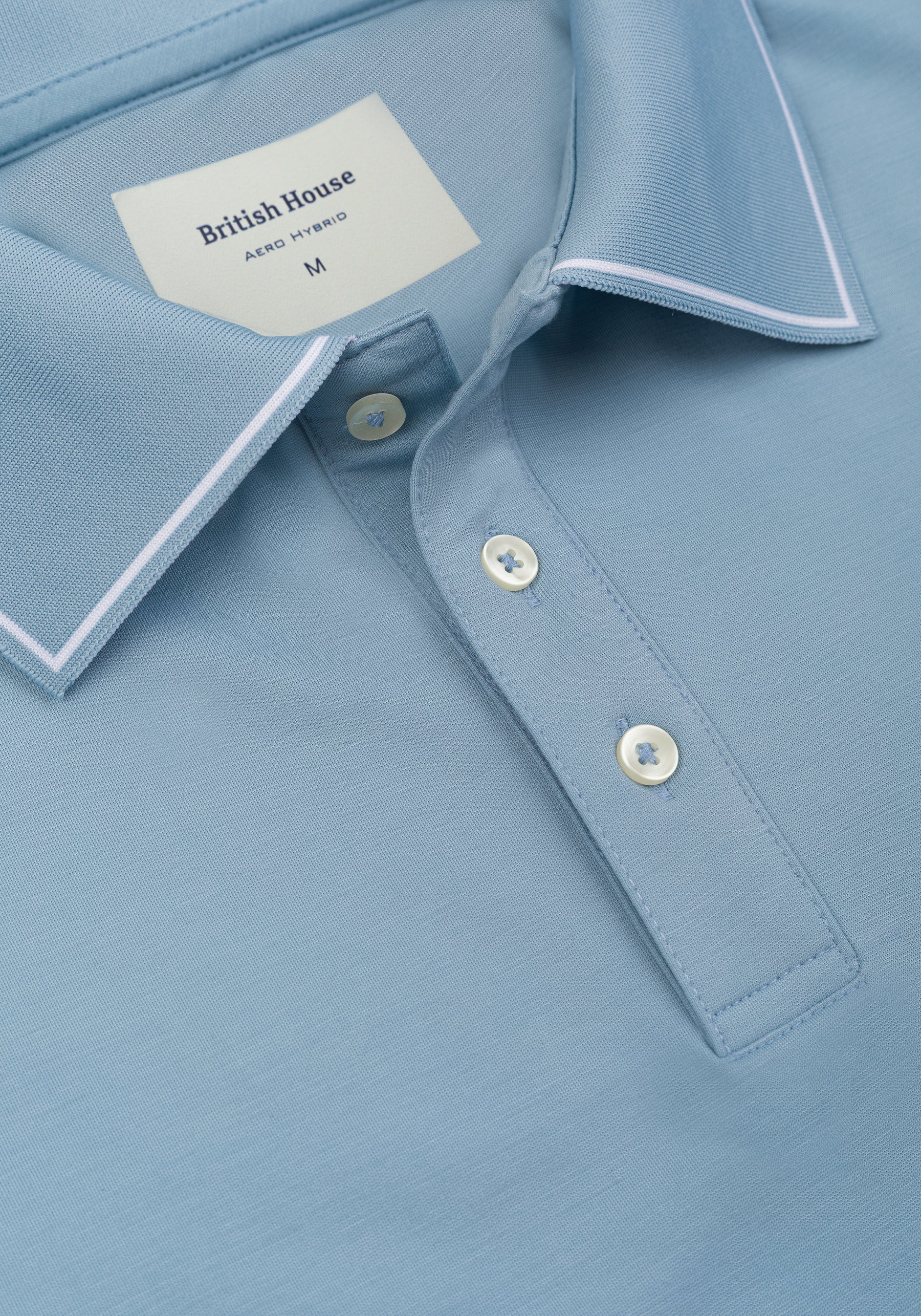Ice Blue Aero-Hybrid Polo Shirt