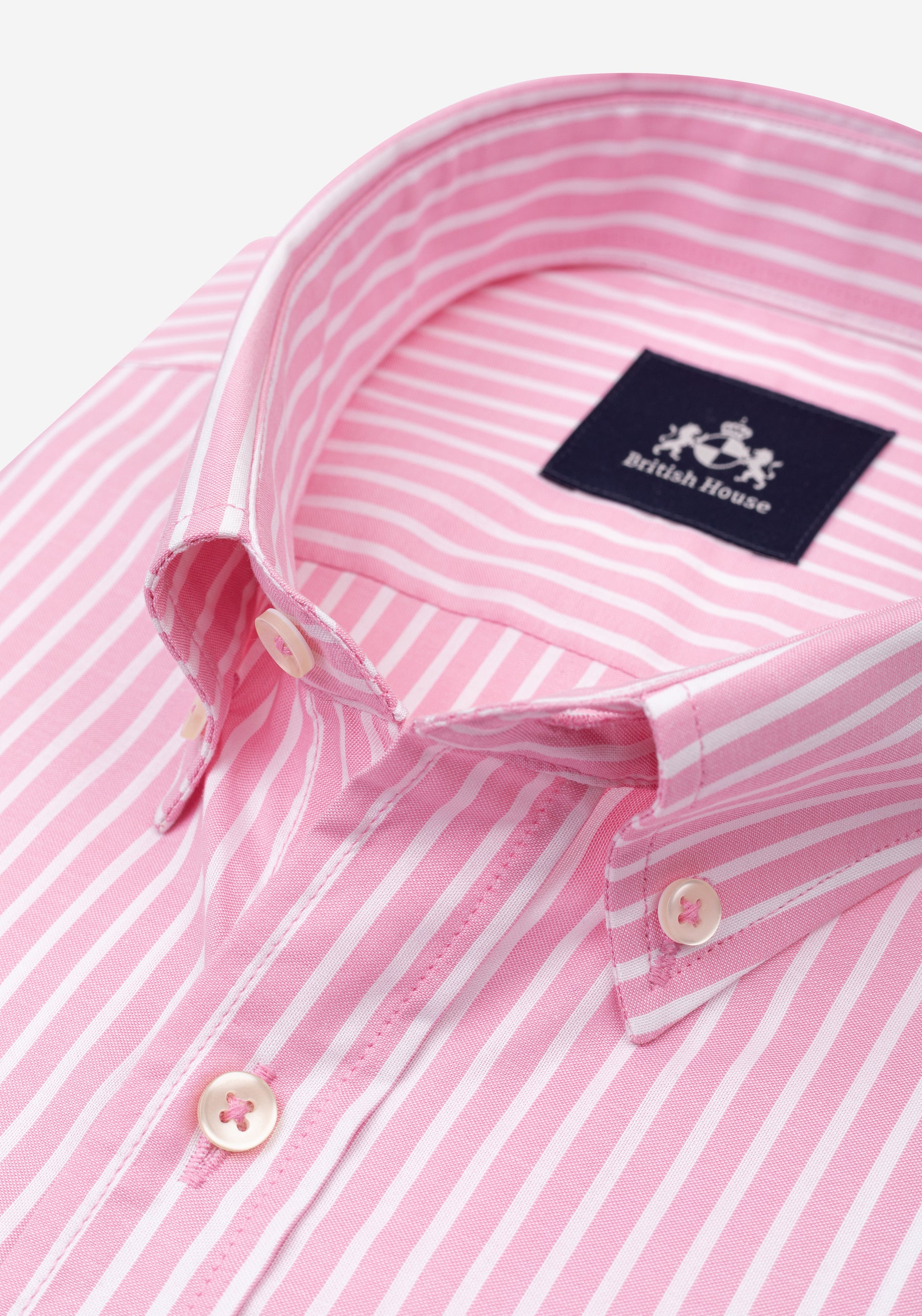 Camellia Pink Stripe Signature Twill Shirt