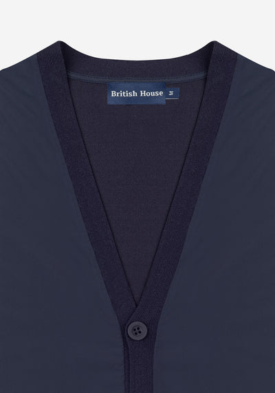 Iron Navy Polyamide Cardigan