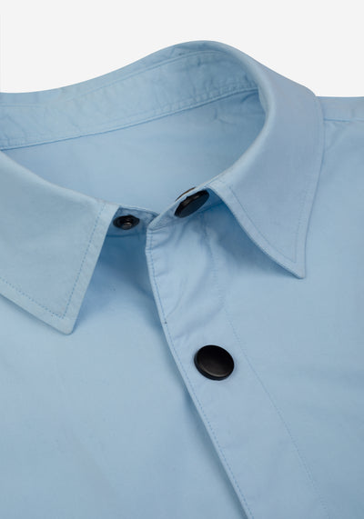 Powder Blue Paper Touch Overshirt