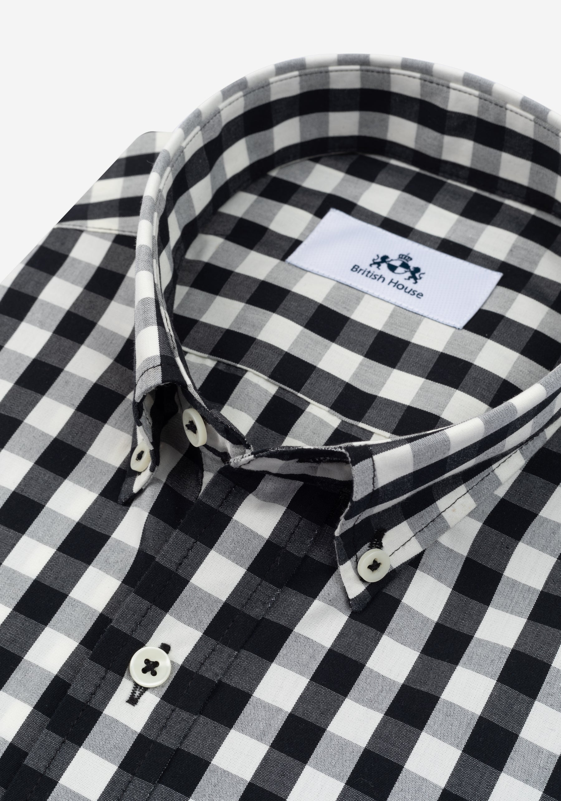 Lunar Black Checked Oxford Shirt