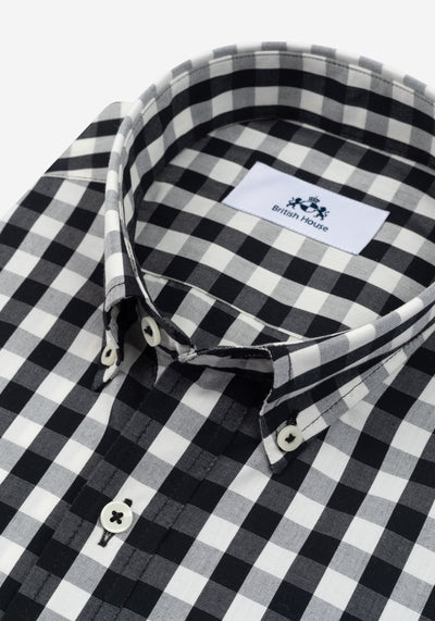 Lunar Black Checked Oxford Shirt