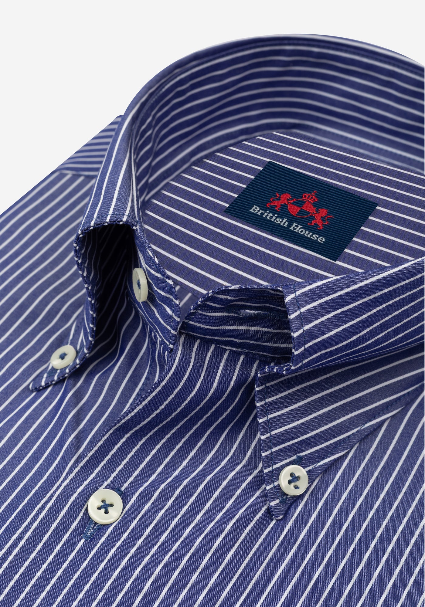 Midnight Navy Stripe Poplin Shirt