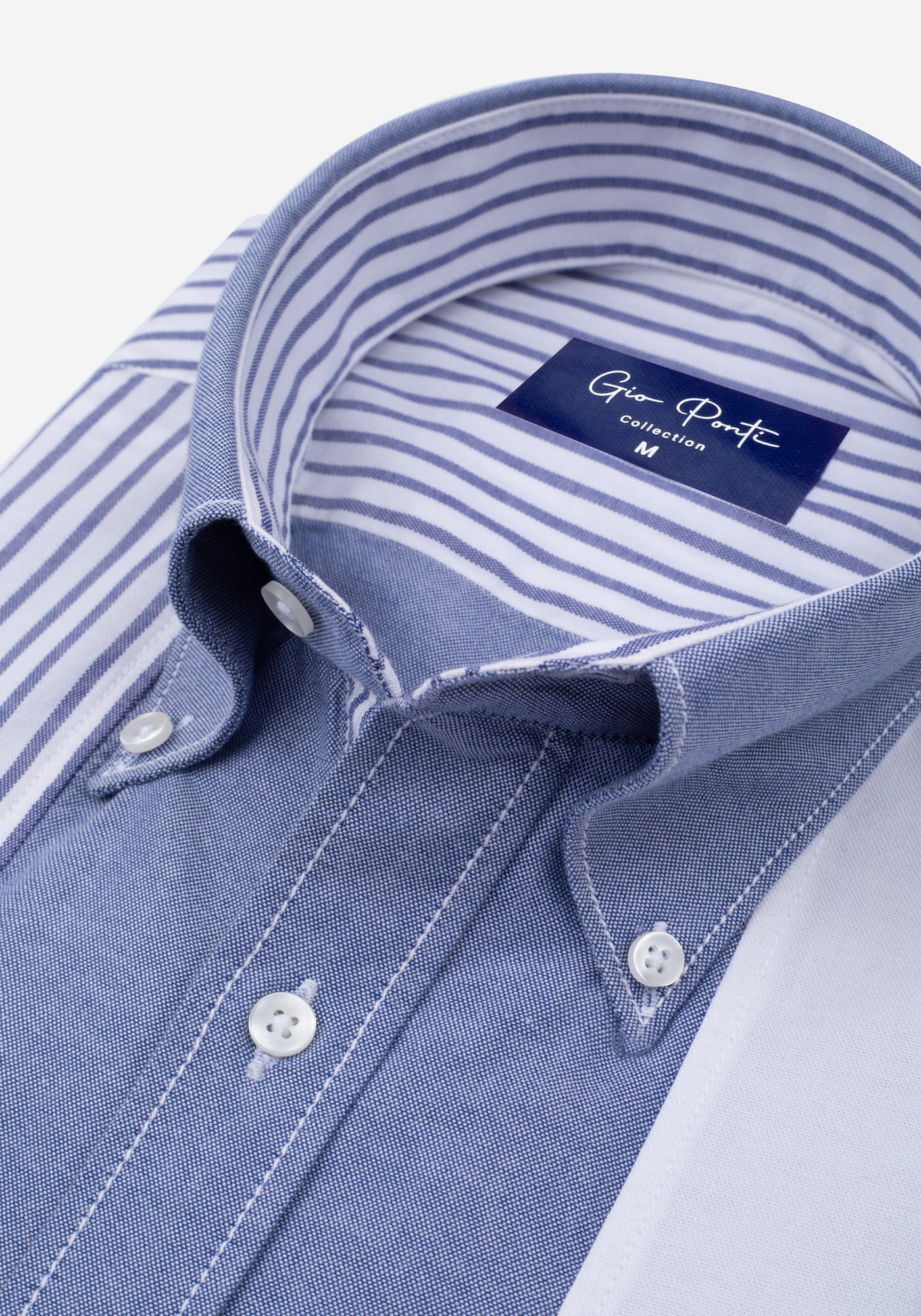 Navy Tri-Tone Oxford Shirt