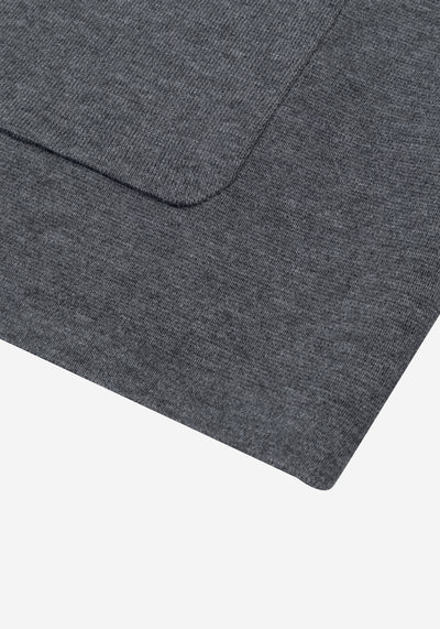 Eclipse Grey Merino Wool Blend Cardigan