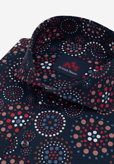 Parti-Colored Printed Poplin Shirt