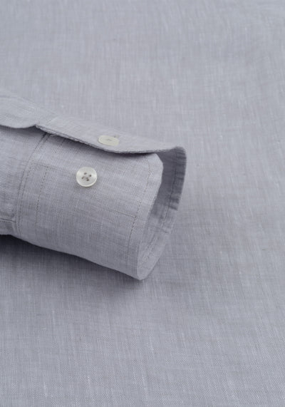 Slate Grey Belgian Linen Shirt