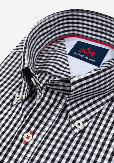 Soho Black Checked Poplin Shirt