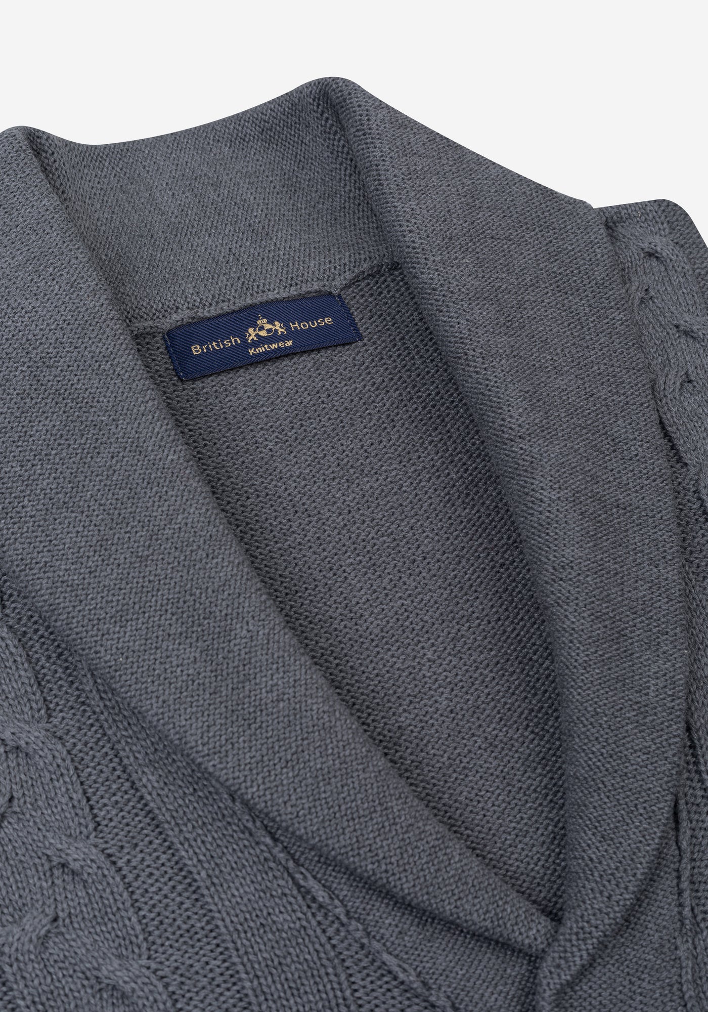 Flint Grey Heavy Knitted Cardigan