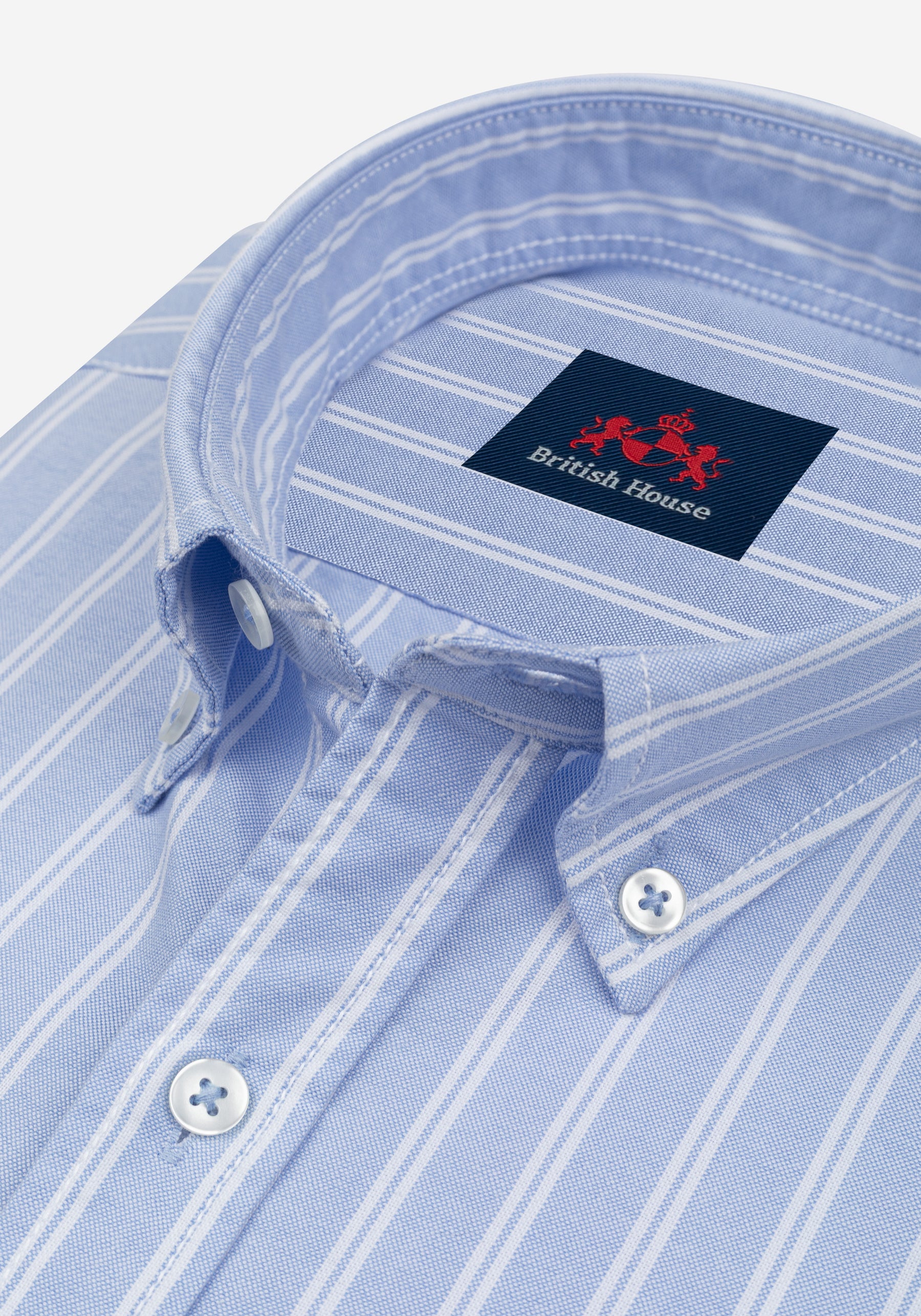Baby Blue Stripe Heavy Oxford Shirt