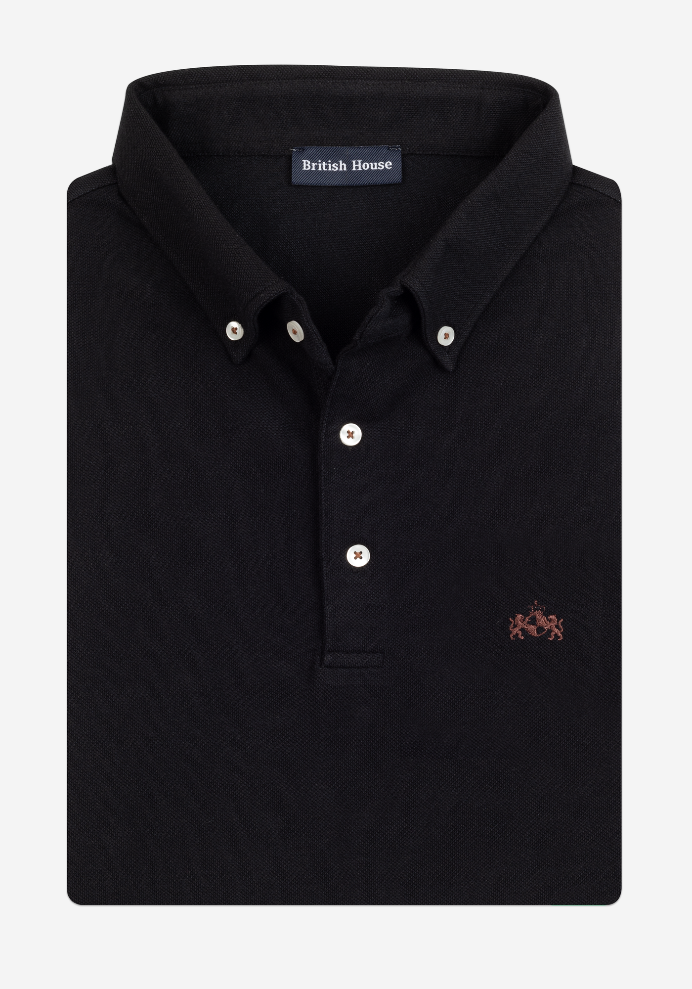 Grit Black Cotton Polo Shirt
