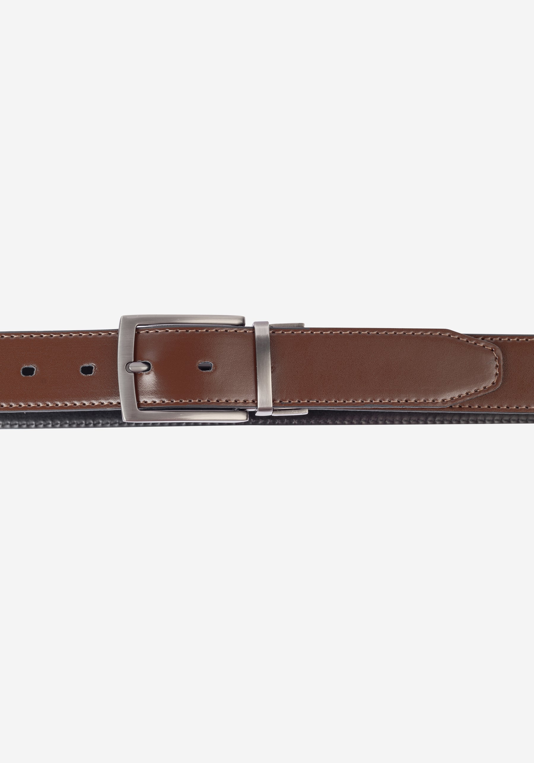 Ink Black Double-Face Genuine Leather Belt