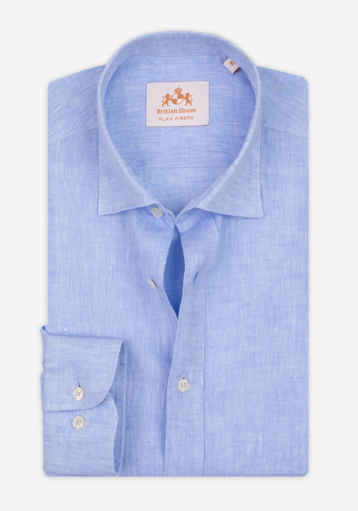 Polar Blue Washed Belgian Linen Shirt