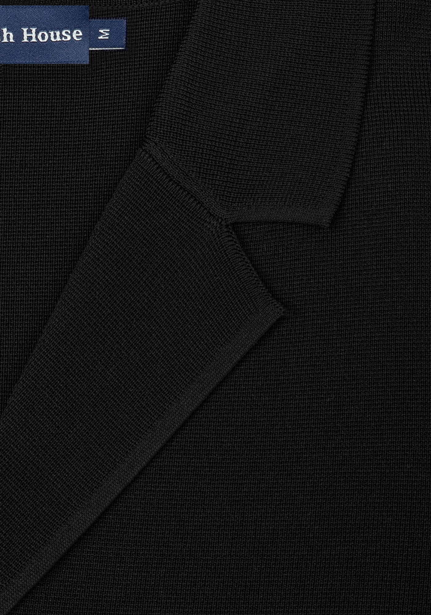 Ember Black Double-Breasted Polyamide Jardigan