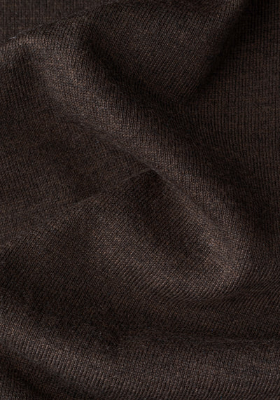 Clay Brown Merino Wool Blend Pullover