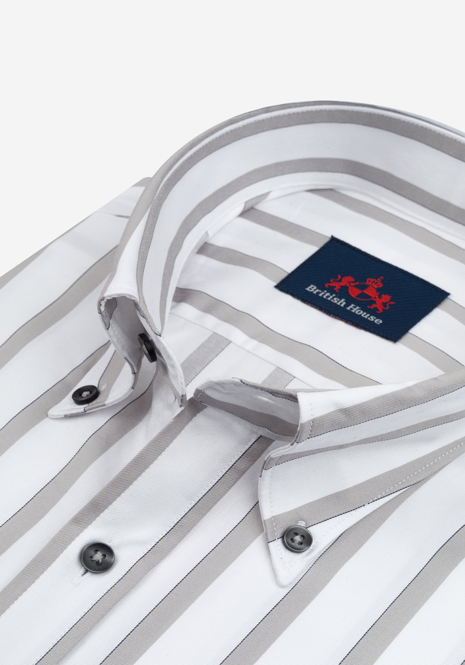 Lunar Grey Stripe Signature Twill Shirt