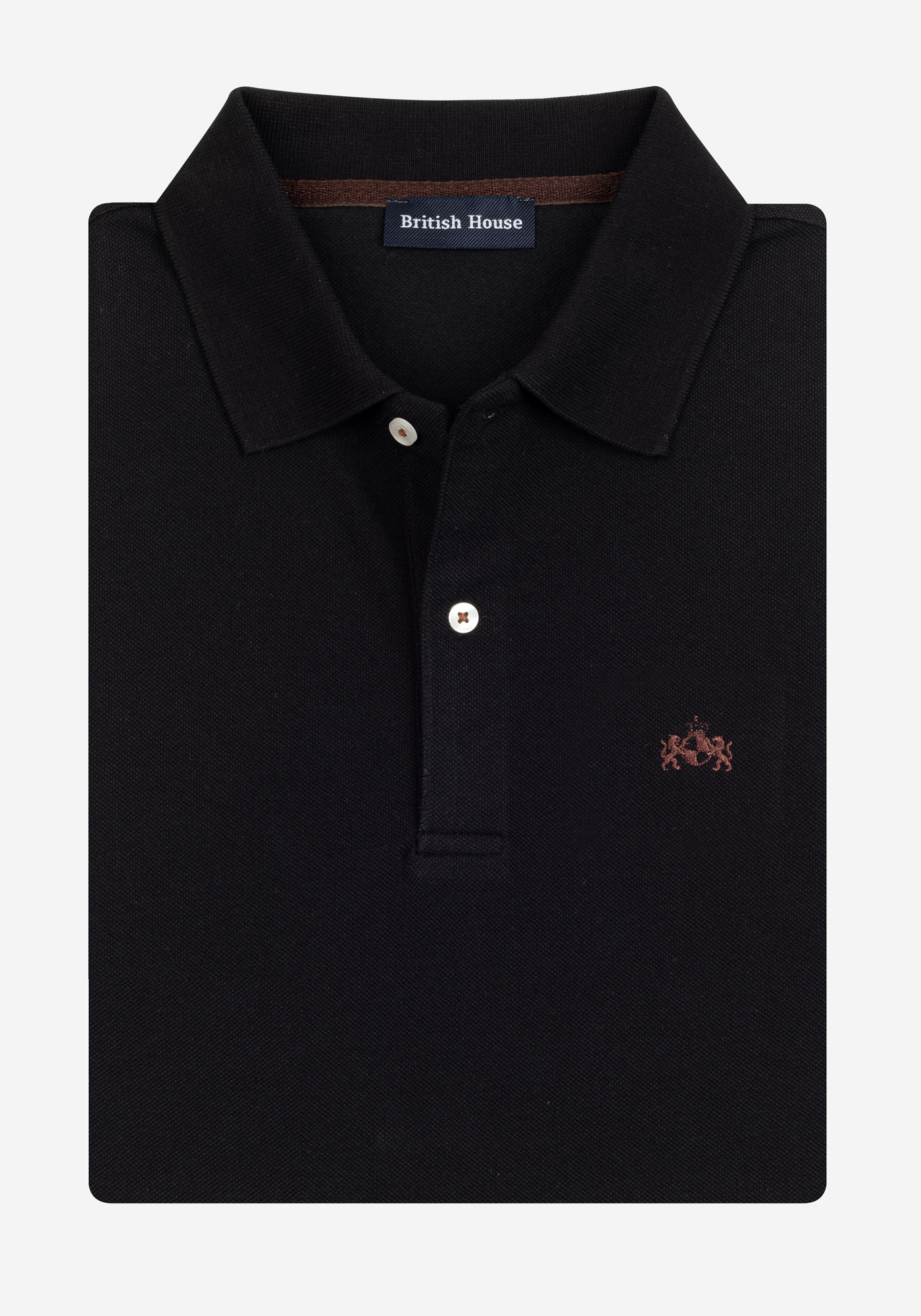 Vanta Black Cotton Polo Shirt