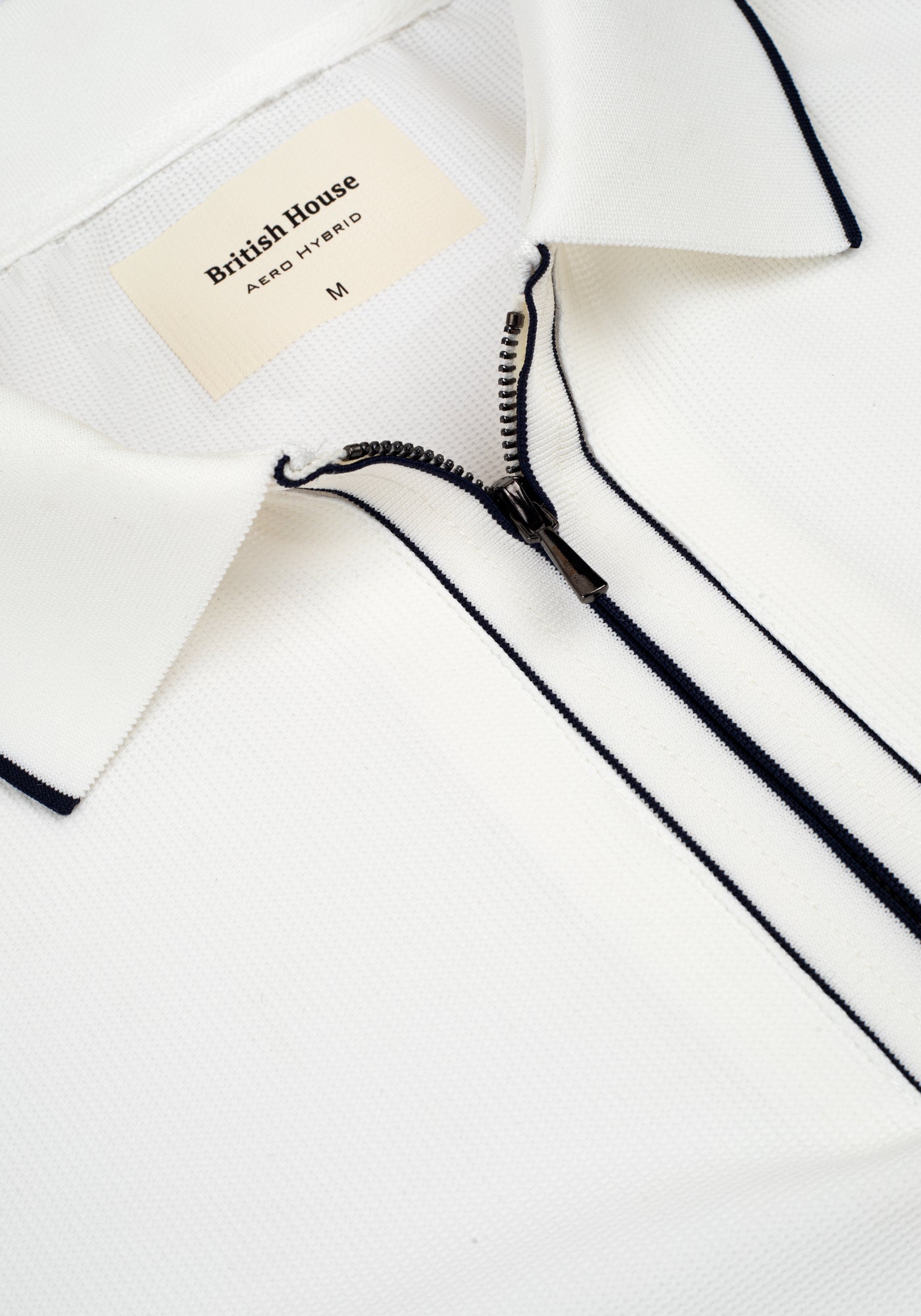 Halo White Aero-Hybrid Polo Shirt