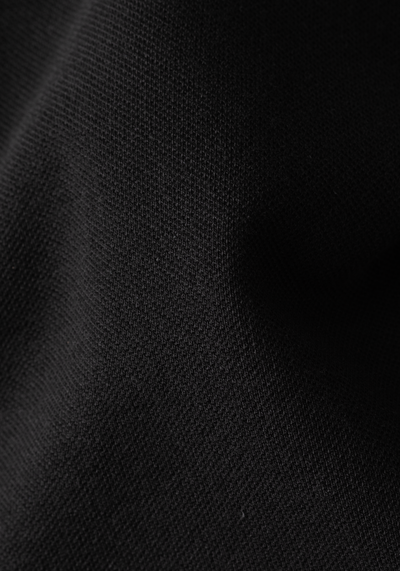 Coal Black Cotton Polo Shirt