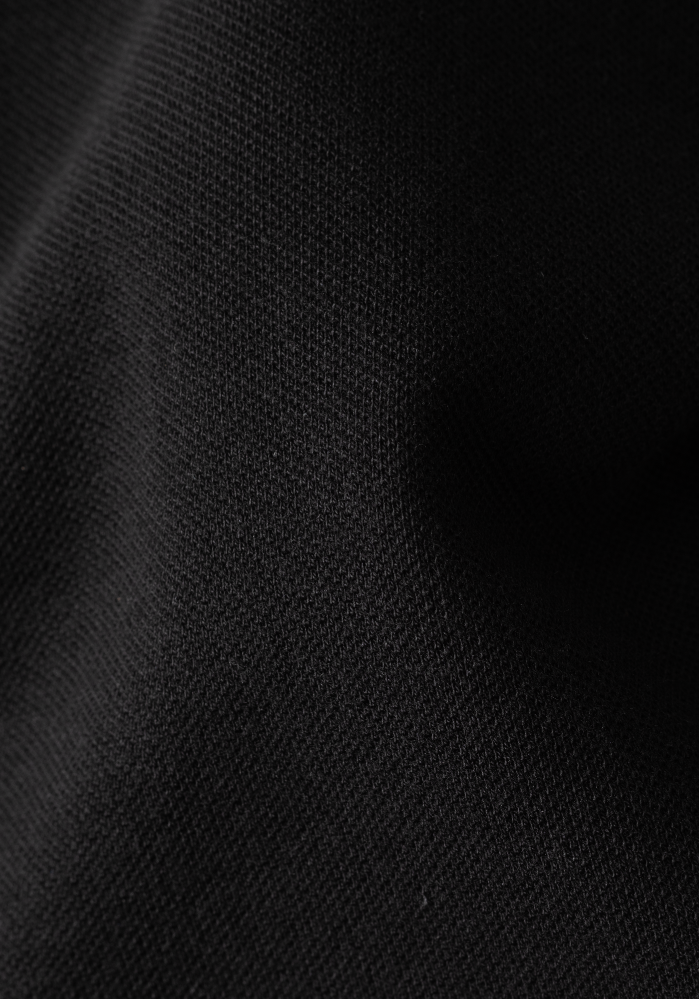 Deep Black Cotton Polo Shirt