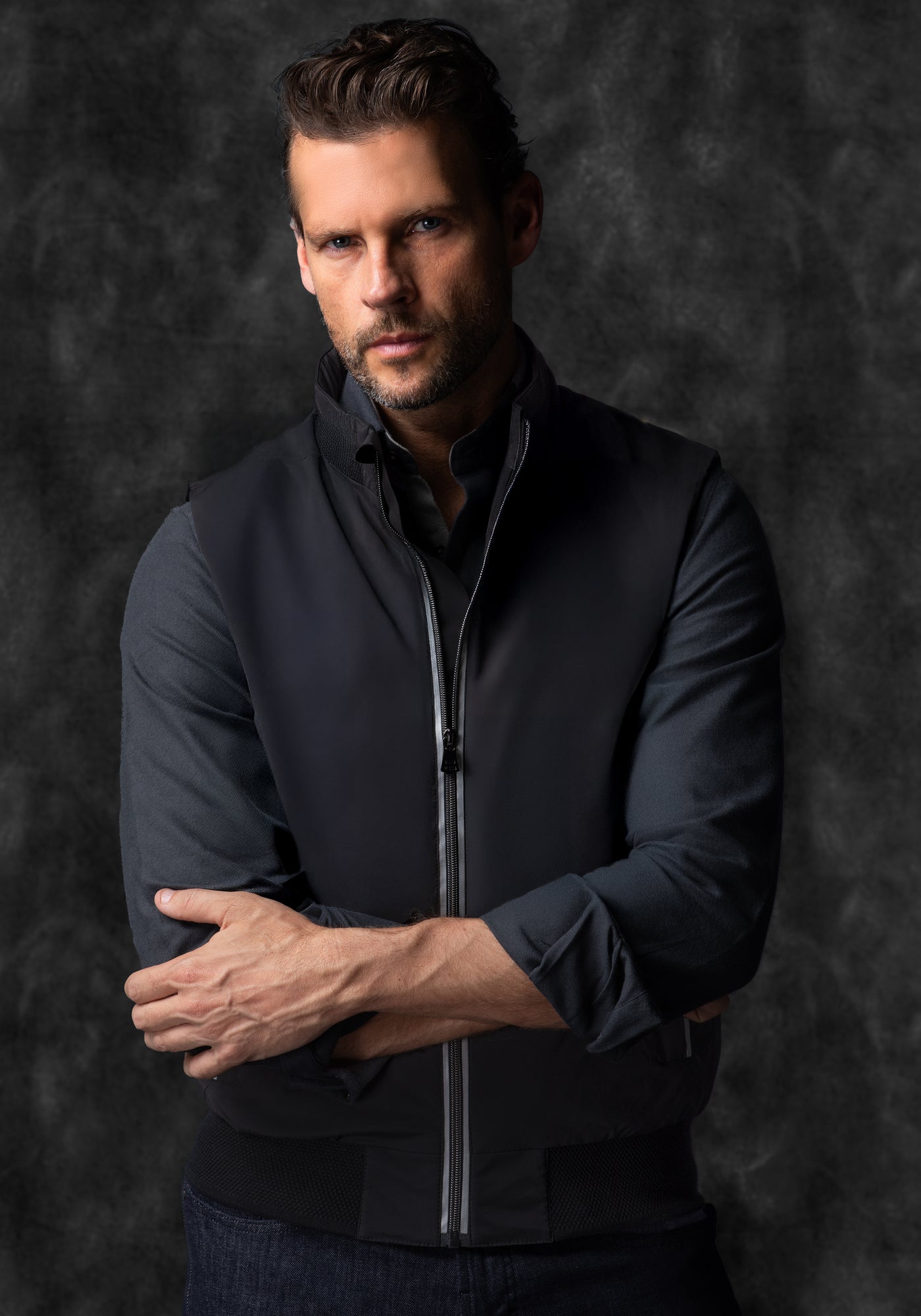 Carbon Black Polyamide Vest