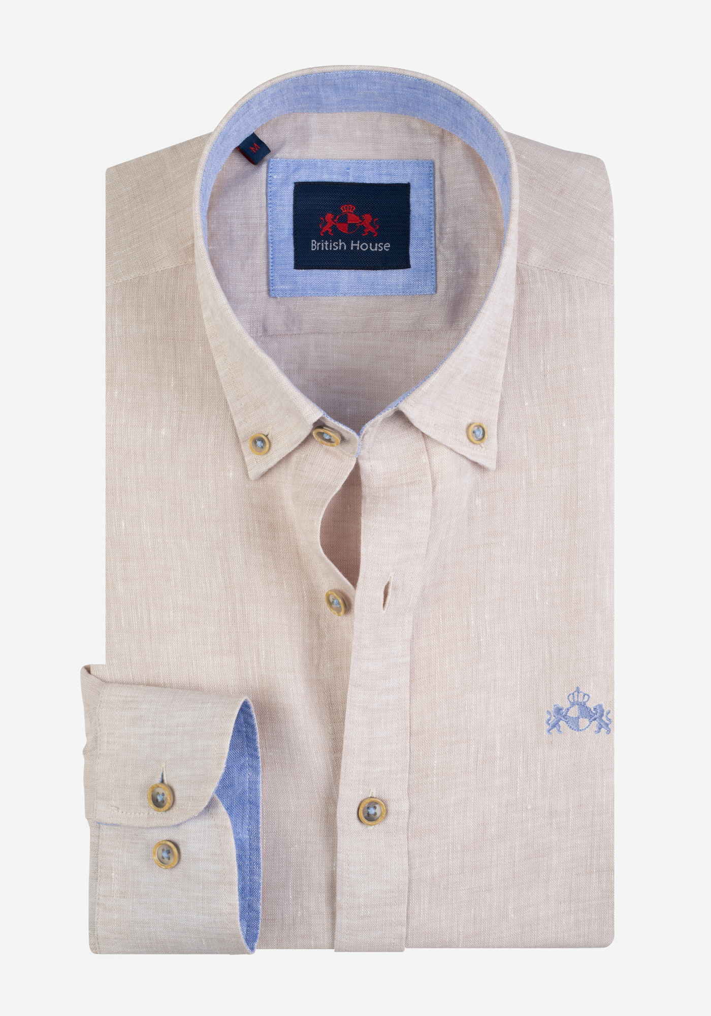 Cream Beige Belgian Linen Shirt