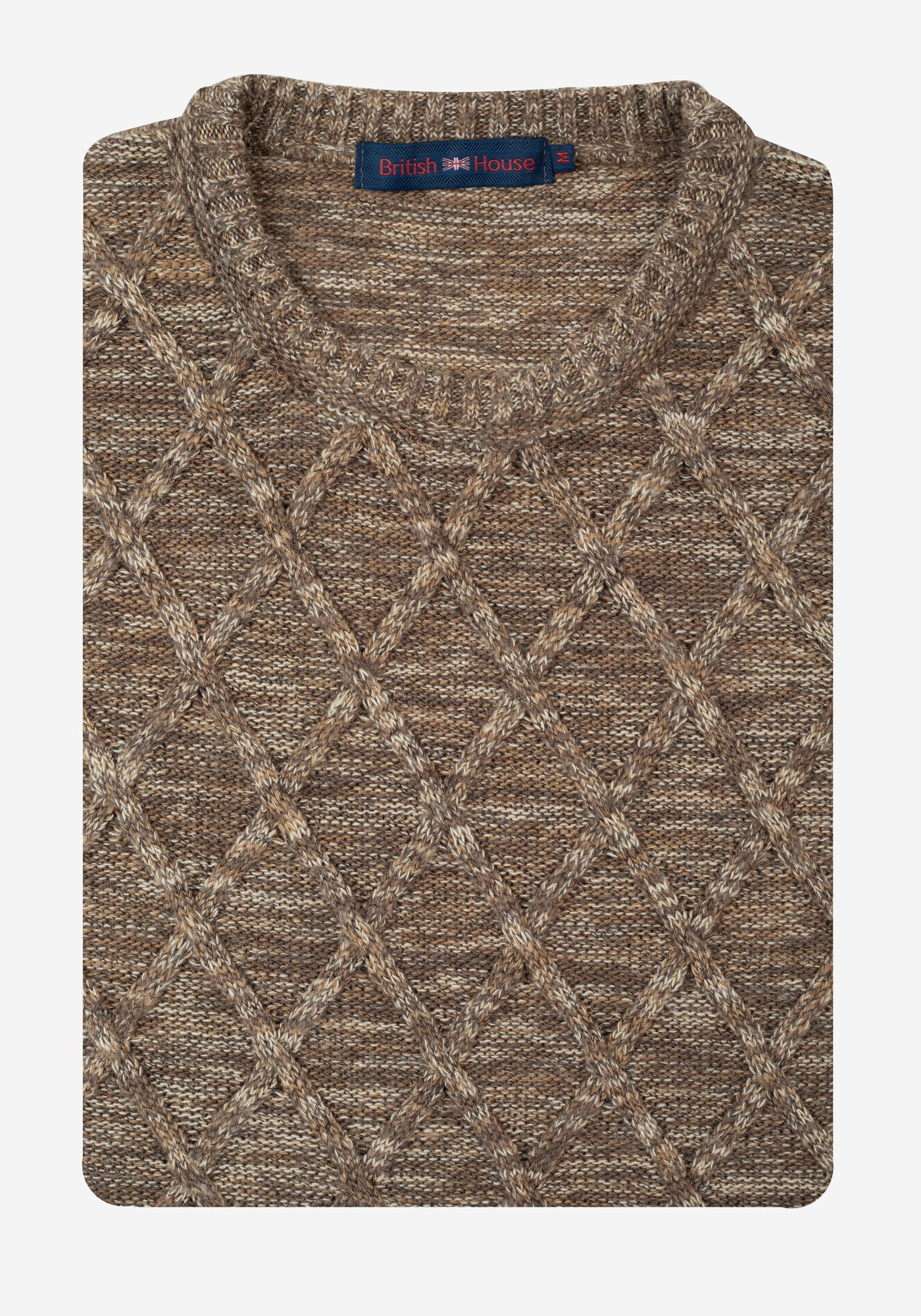Velvet Beige Rhombus Pullover