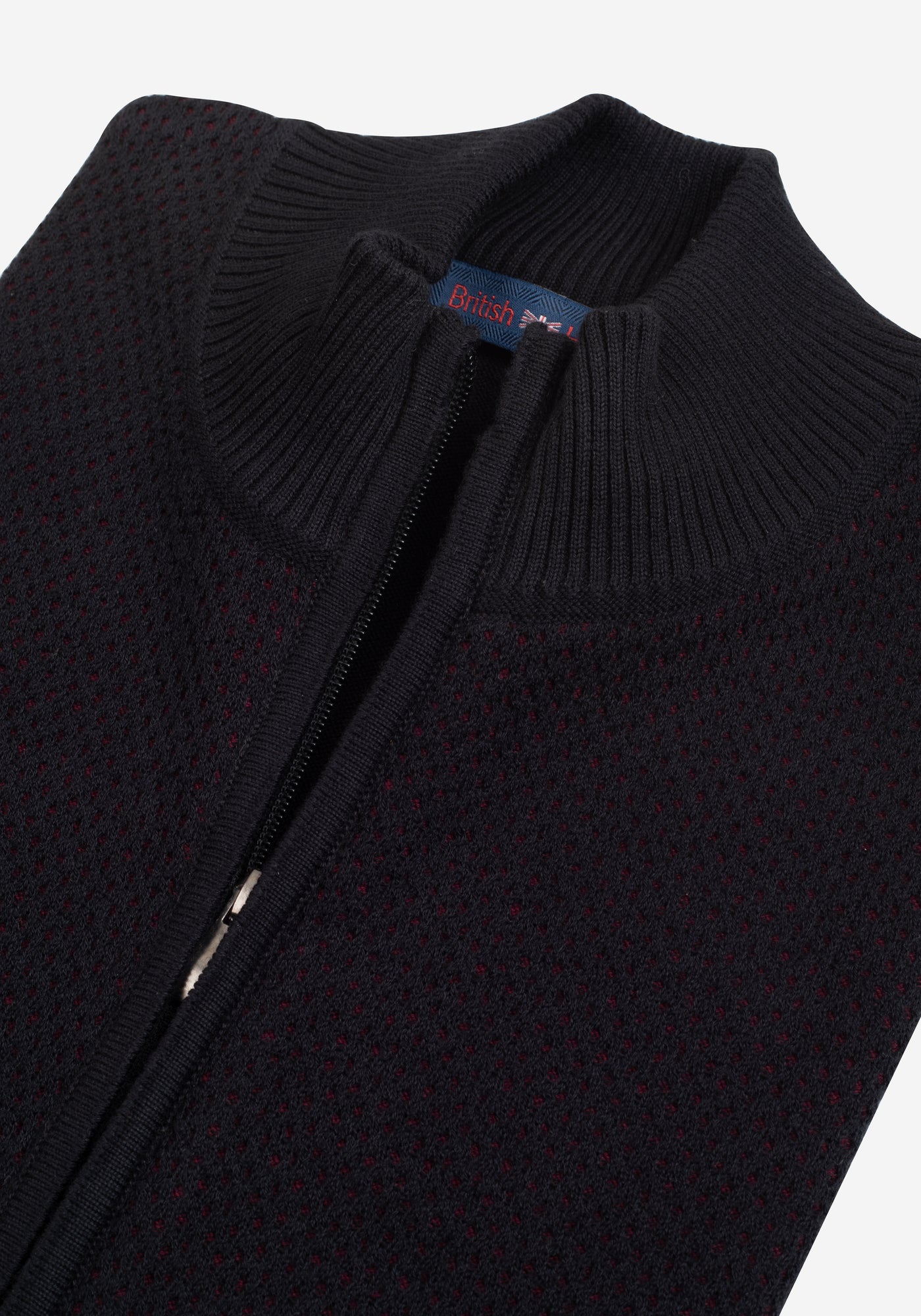Crow Black Zipped Pullover