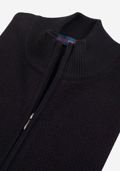 Crow Black Zipped Pullover