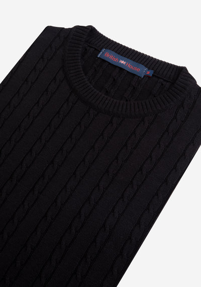 Vanta Black Braided Pullover