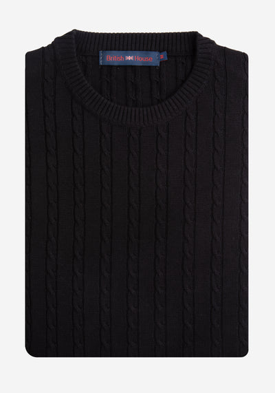 Vanta Black Braided Pullover