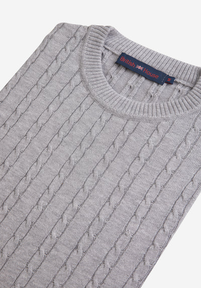 Graphite Grey Braided Pullover