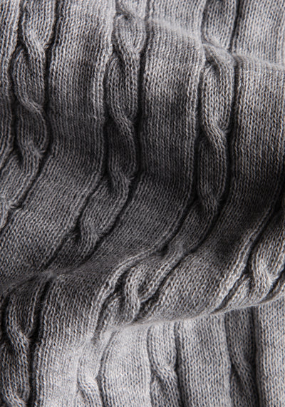 Graphite Grey Braided Pullover