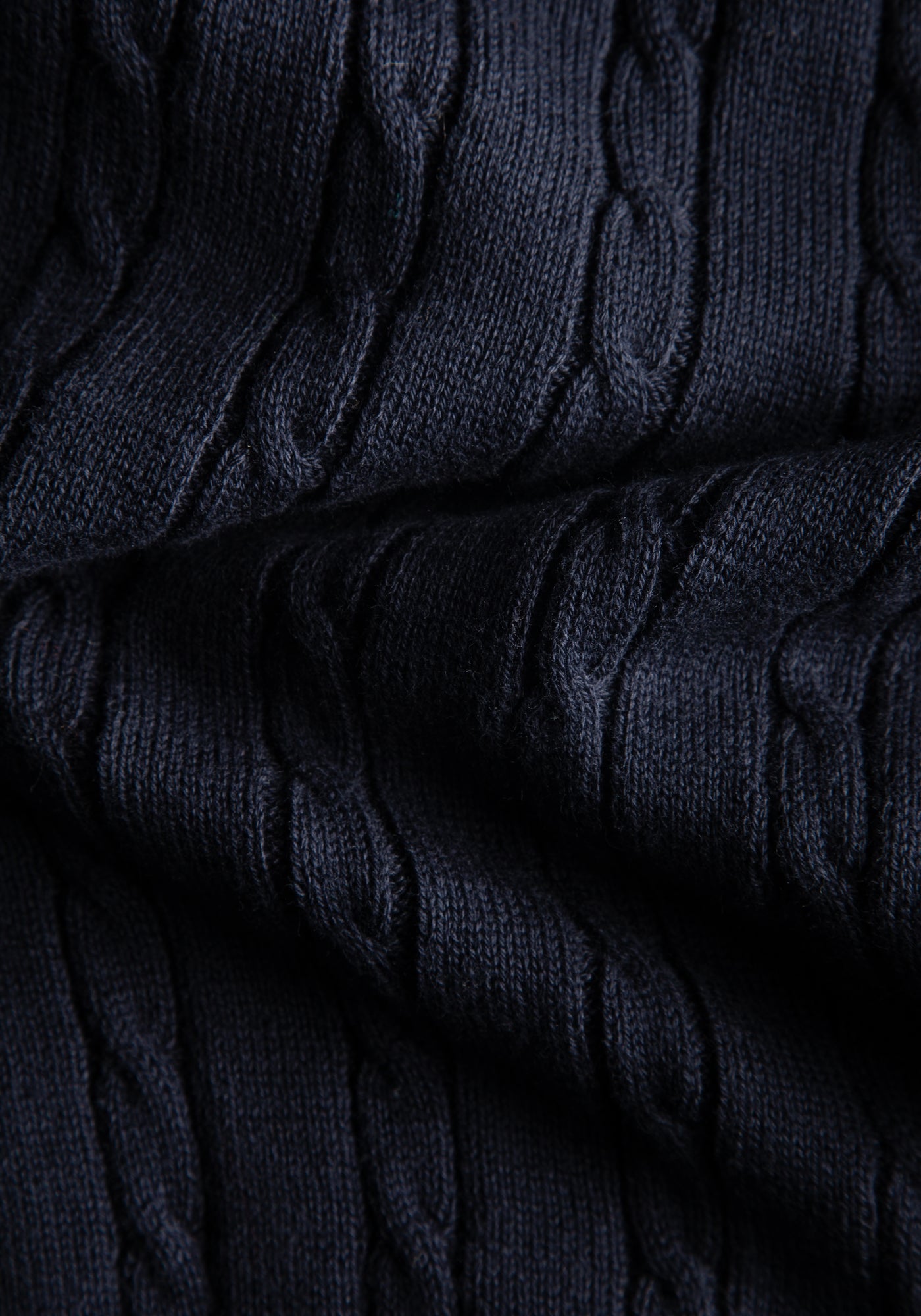 Marine Navy Braided Pullover