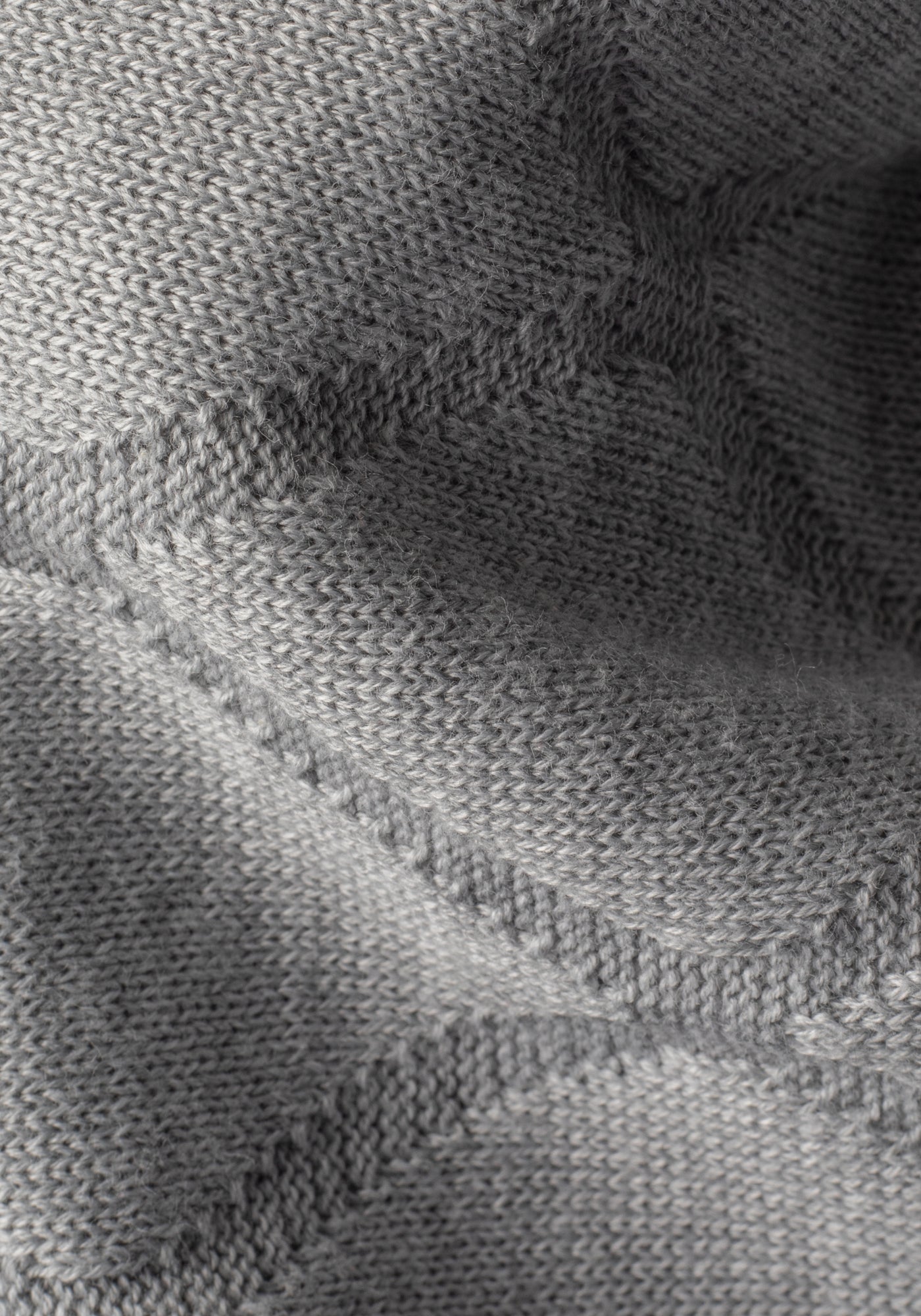 Mist Grey Rhombus V-Neck Pullover