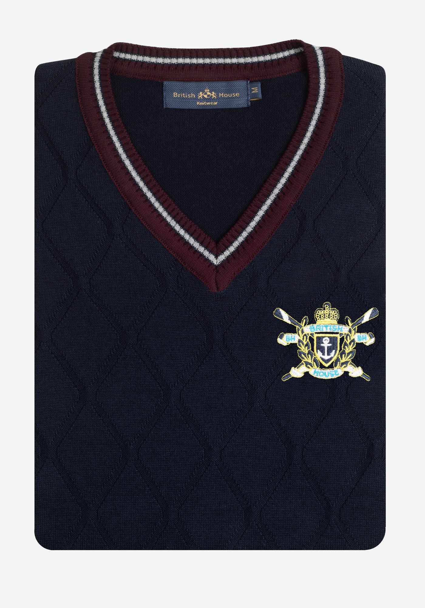 Imperial Navy Rhombus V-Neck Pullover