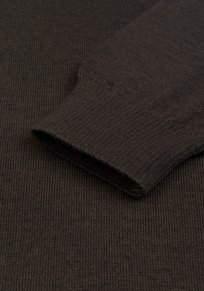 Moss Brown Italian Merino Wool Pullover