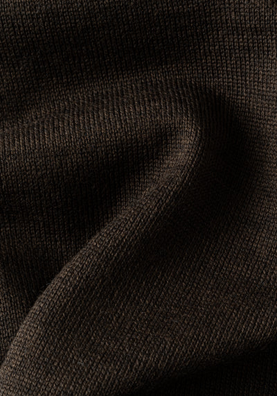Moss Brown Italian Merino Wool Pullover