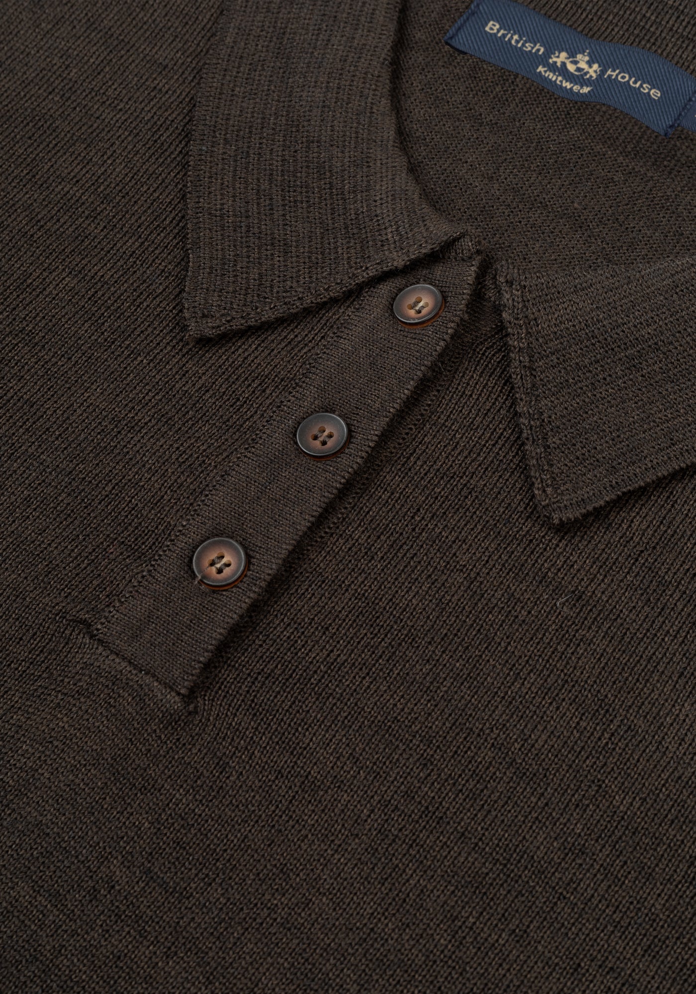 Moss Brown Italian Merino Wool Pullover