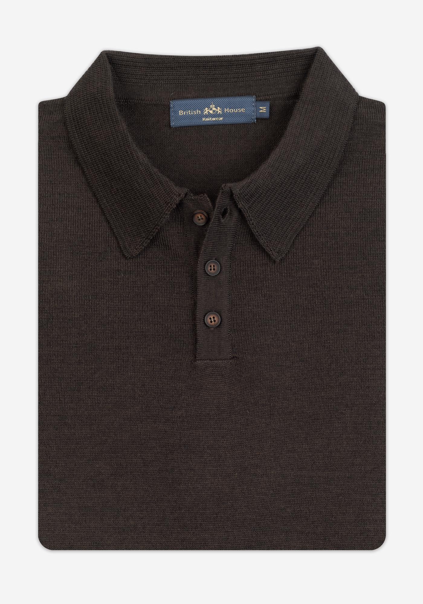 Moss Brown Italian Merino Wool Pullover