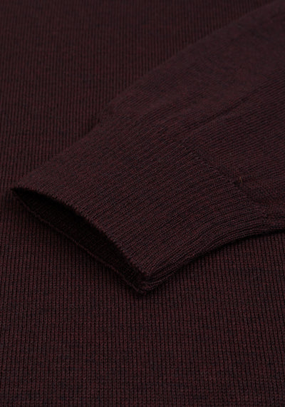 Deep Burgundy Italian Merino Wool Pullover