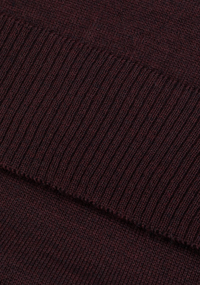 Deep Burgundy Italian Merino Wool Pullover