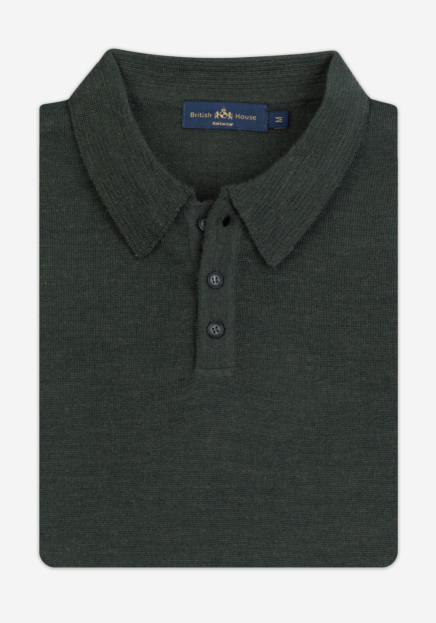 Rustic Green Italian Merino Wool Pullover