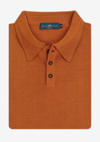 Maple Orange Italian Merino Wool Pullover
