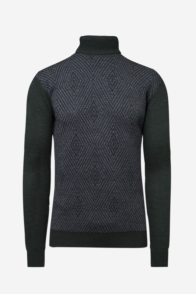 Khaki Olive Italian Merino Wool Pullover