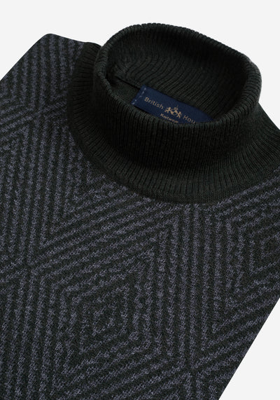 Khaki Olive Italian Merino Wool Pullover