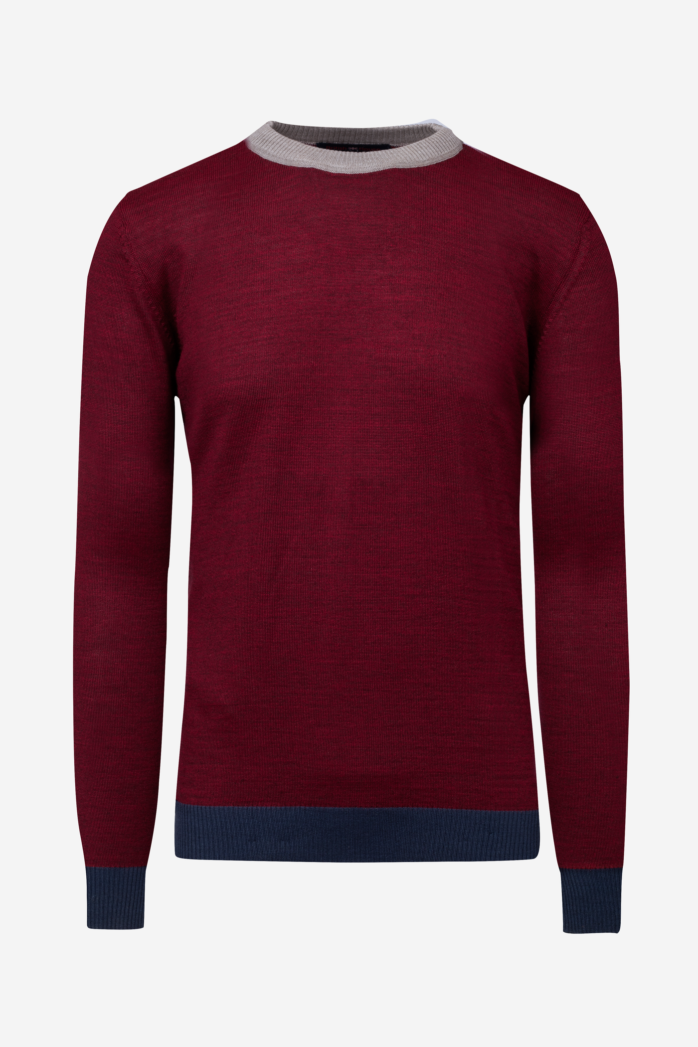 Crimson Red Italian Merino Wool Pullover