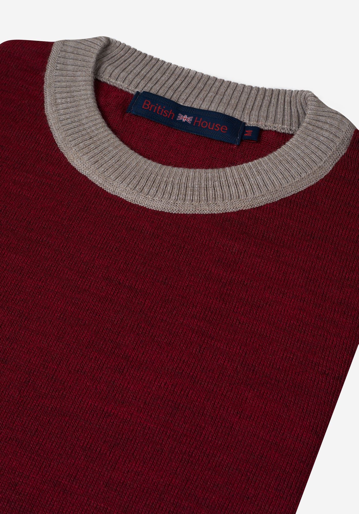 Crimson Red Italian Merino Wool Pullover