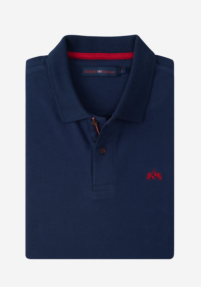 Majestic Blue Cotton Polo Shirt