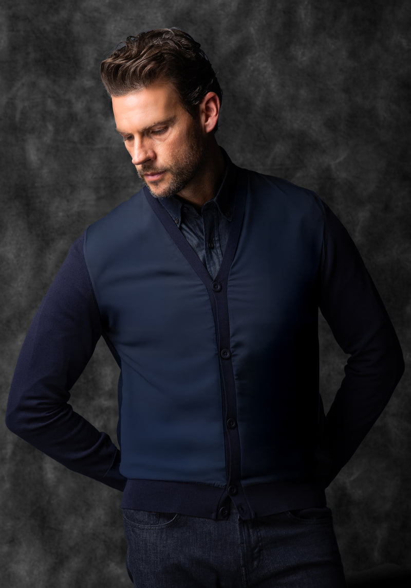 Iron Navy Polyamide Cardigan